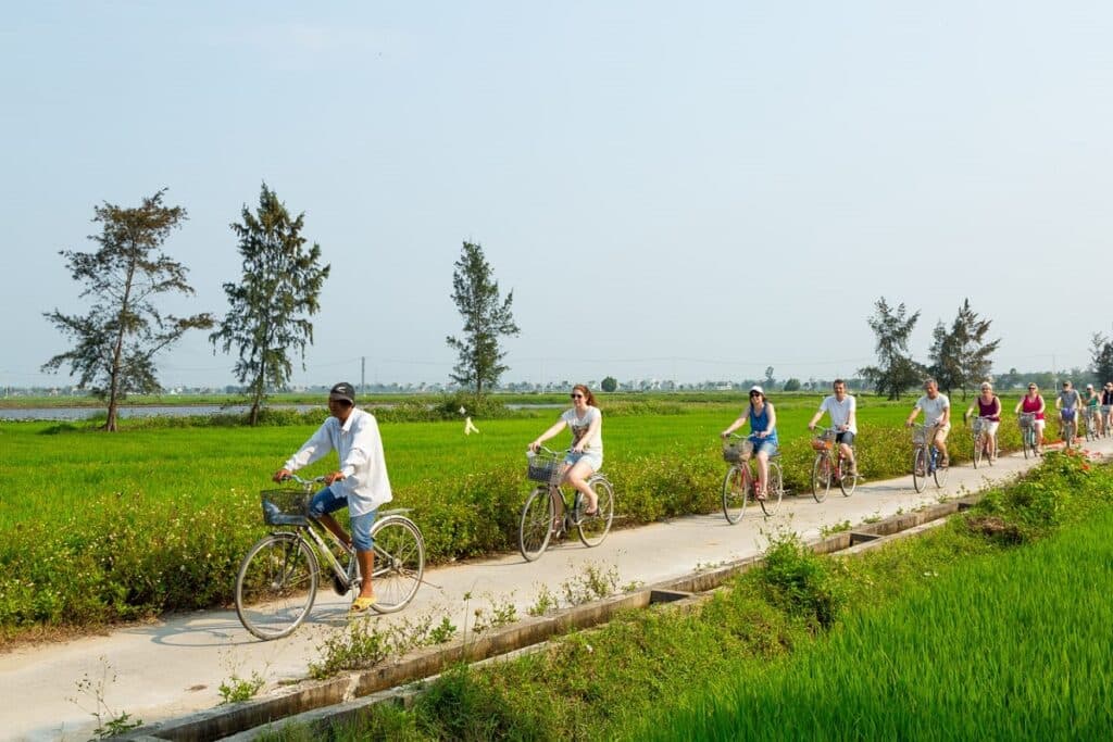Ngắm hoàng hôn trên những cánh đồng Hội An